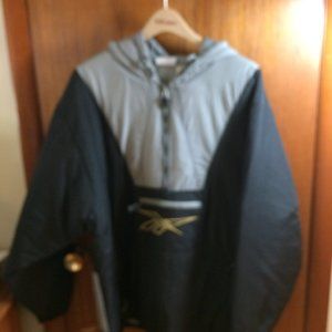 Reebok Jacket Adult Size Medium Gray/Black Casual 1/2 Zip Coat Mens NEW with tag